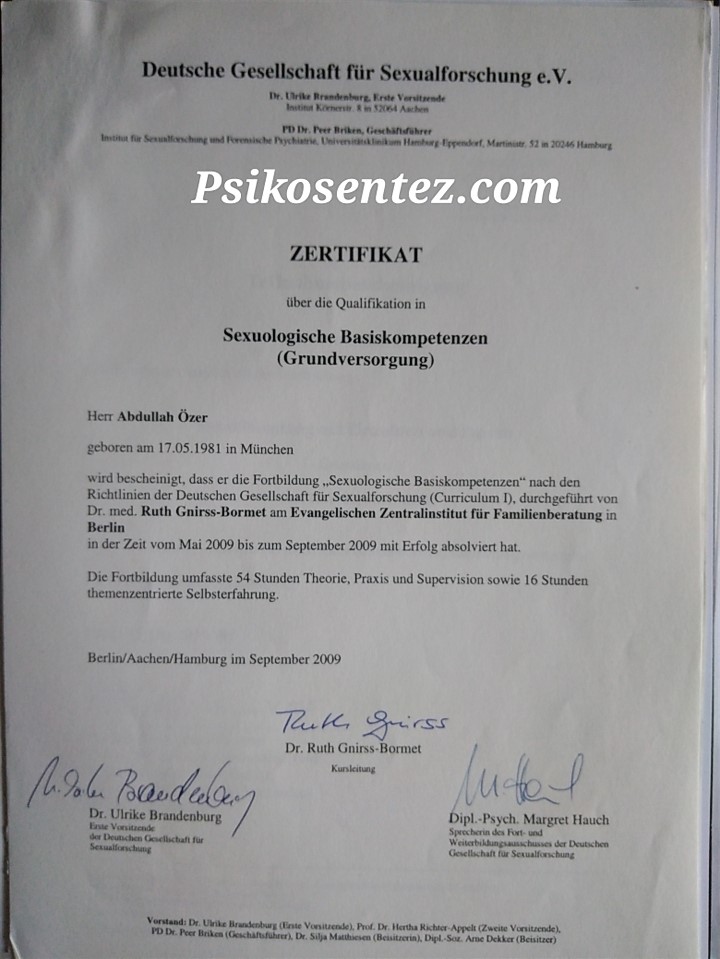 Seksoloji Sertifikası